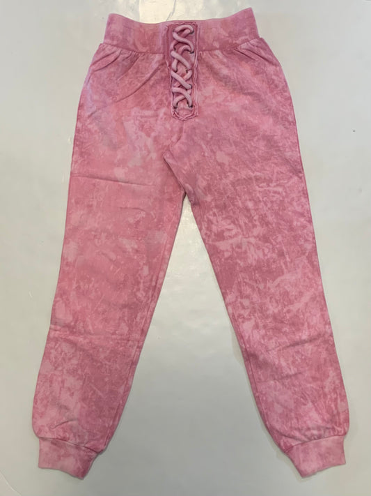 Sea Pink Lace Front Joggers