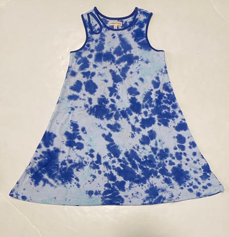 Blue Tie Dye Tank Dress