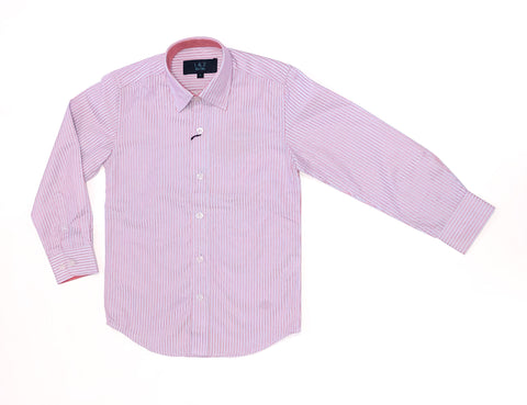 Oxford Blue/Red Stripe L/S Shirt