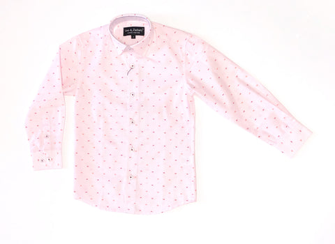 Pink/Wine L/S Dress Shirt