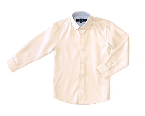 L/S Sand Tonal Stripe Dress Shirt