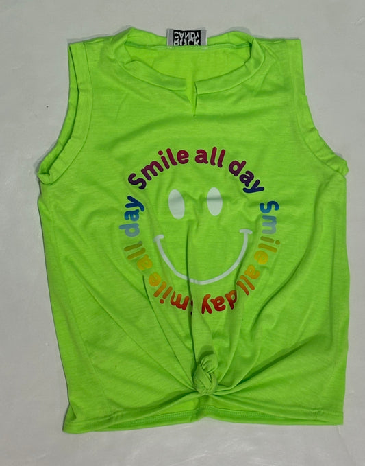Neon Lime Smile All Day Tee