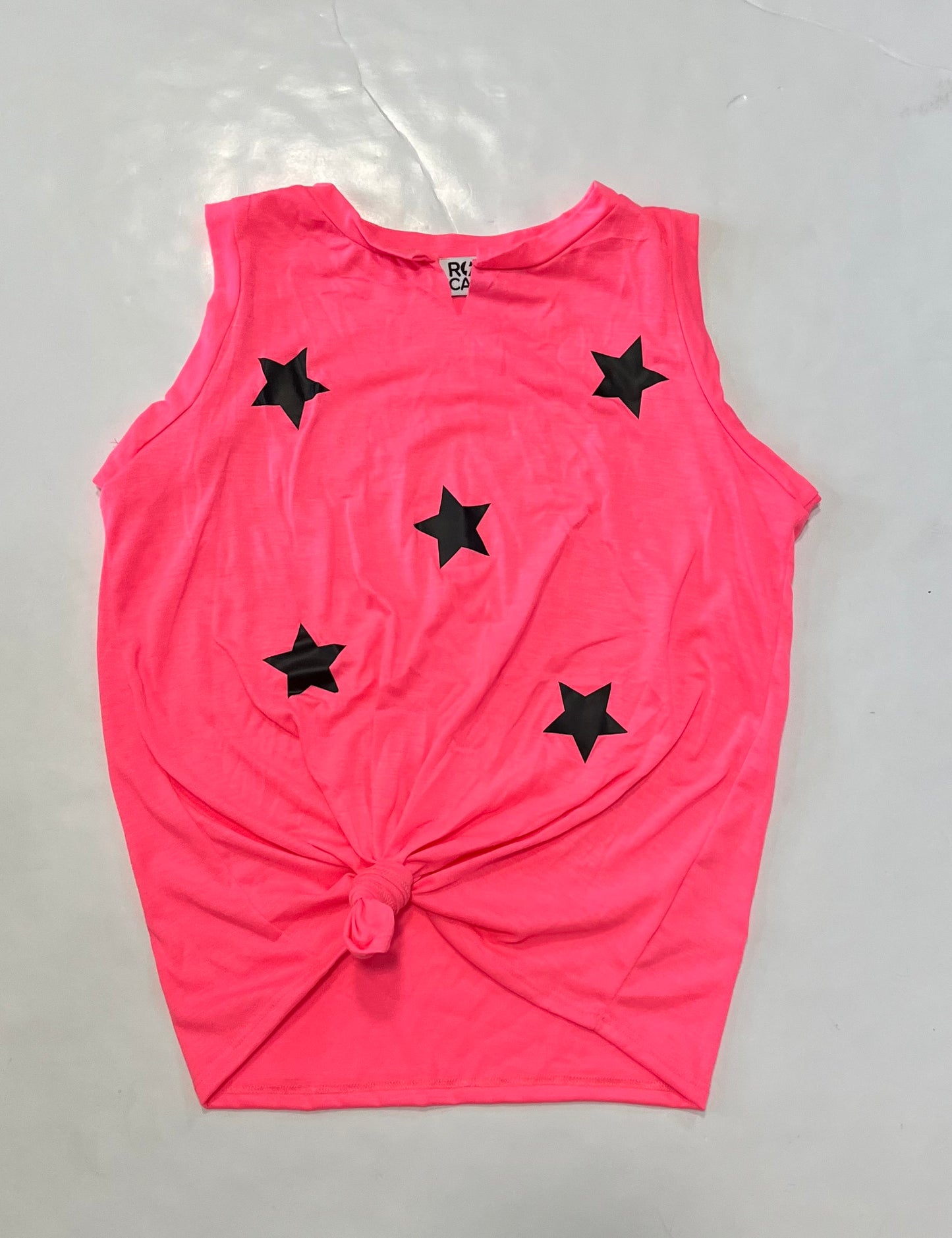 Neon Pink Black Star Tank