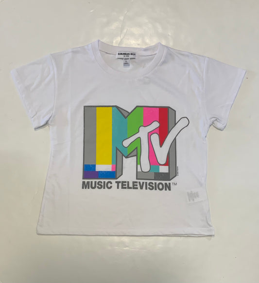 White MTV Static Tee