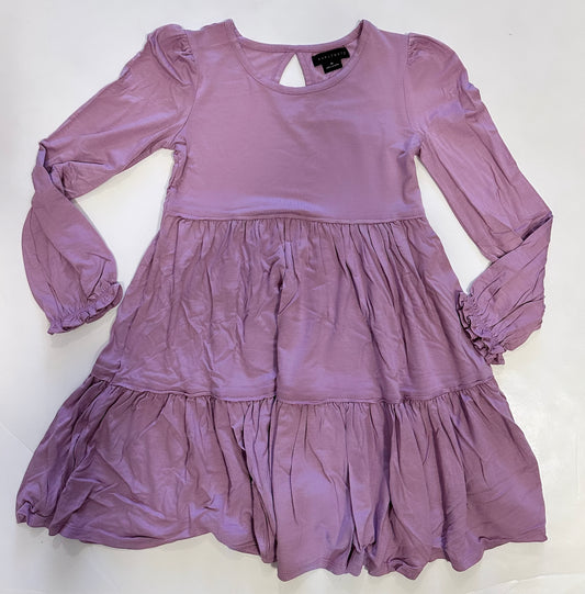 Lavender L/S Tiered Dress