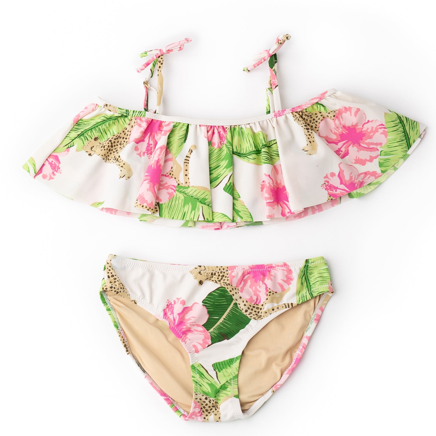 Botanical Leopard Ruffle Bikini