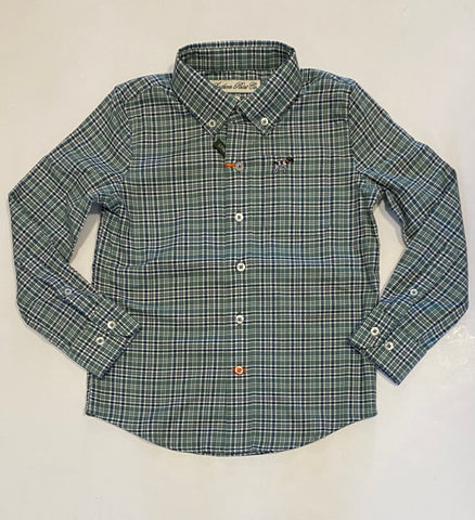 Pine Needle Plaid Button Down