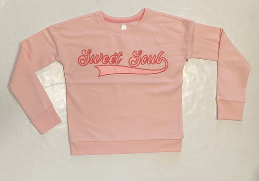 Pink Sweet Soul Embr Sweatshirt