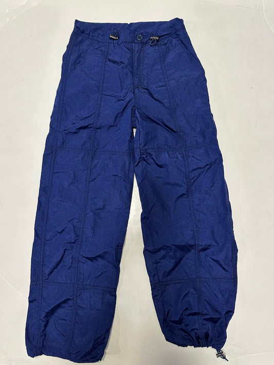 Navy Gloss Parachute Pants