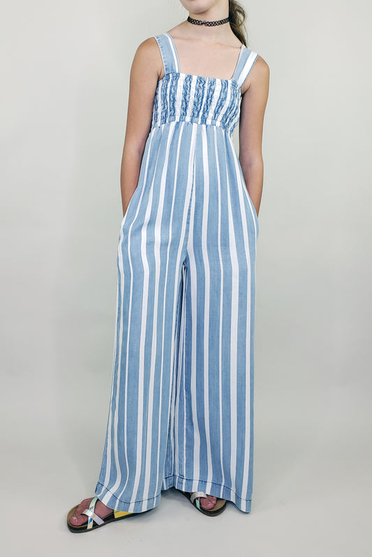 Smocked Wide Leg Jumpsuit