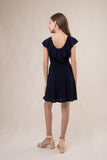 Cap Sleeve Ruffle Skater Dress