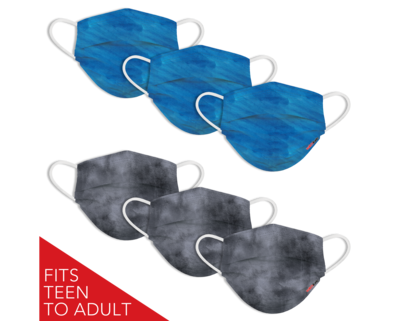 Adult 6PK Slate/Ocean Mask