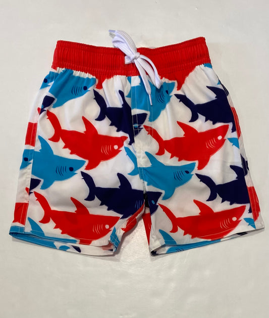 Patriotic Sharks Swim Trunk