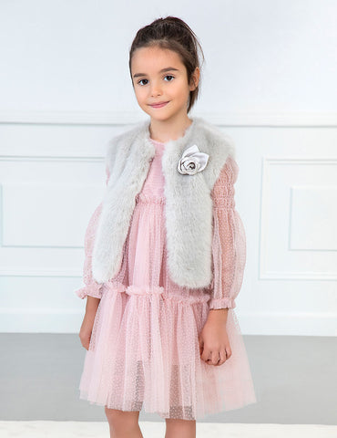 Grey Fur Vest
