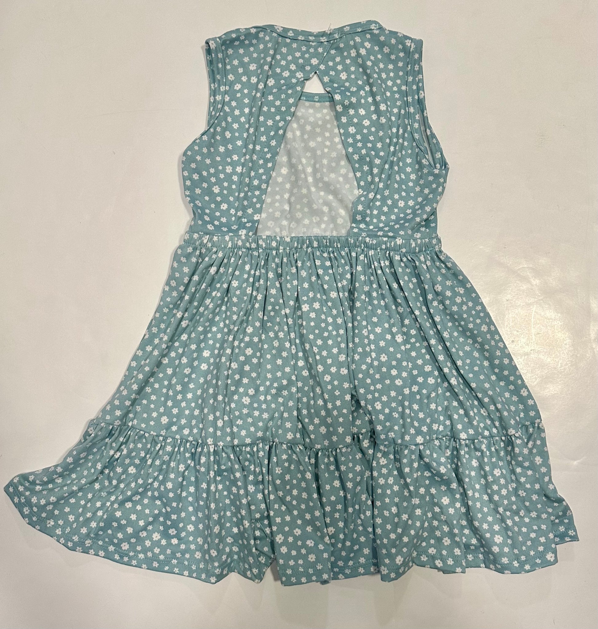 Aqua Ivory Daisy Dot Dress
