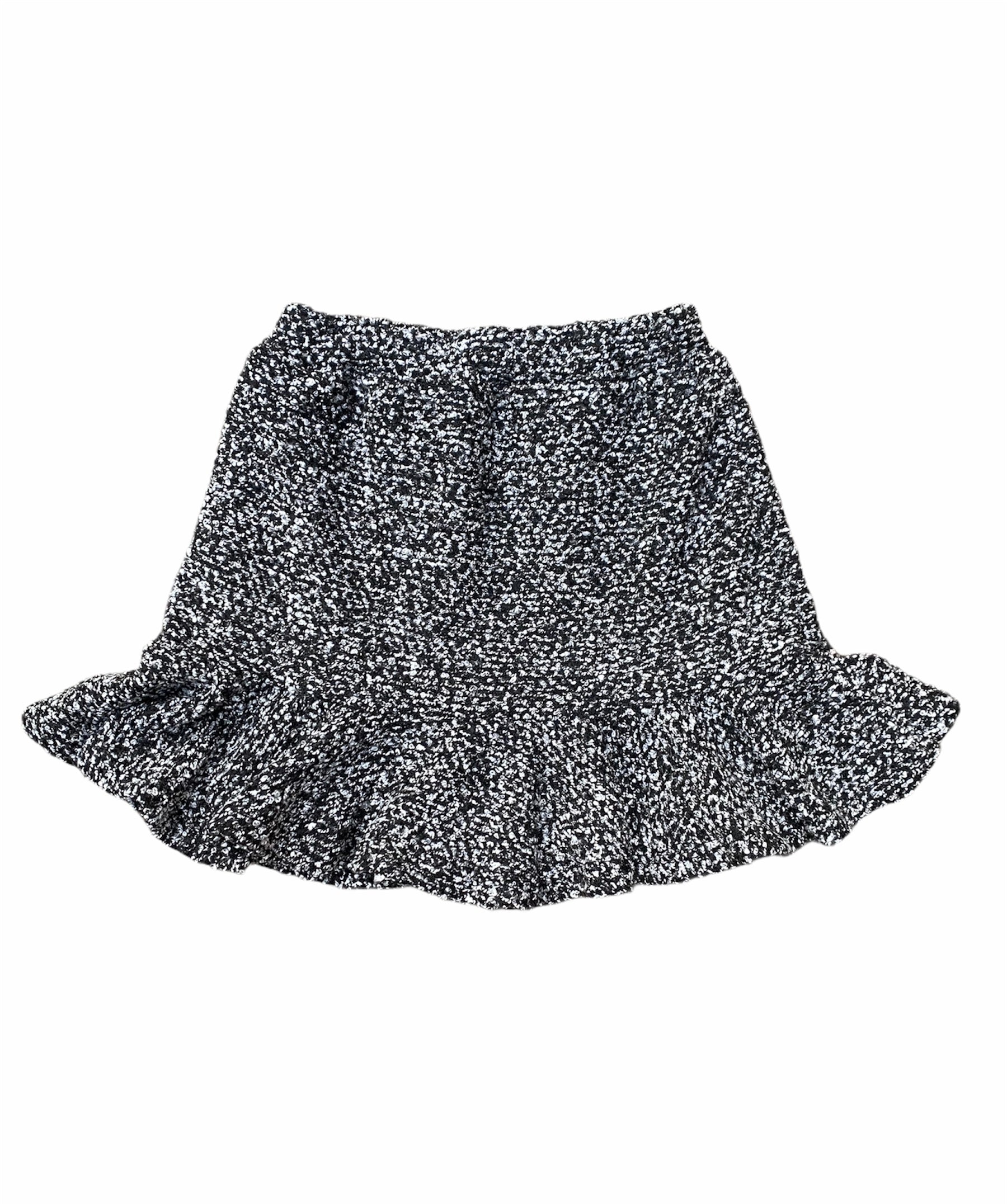Black & White Boucle Skirt