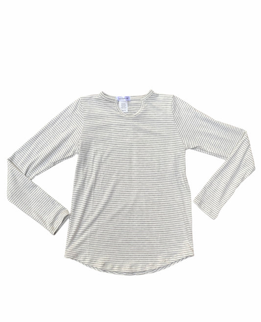 Ivory Grey Mini Stripe Top