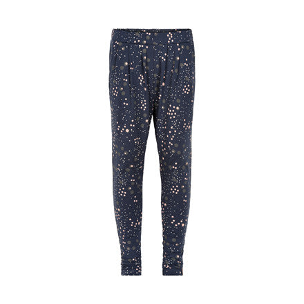 Navy Sweat Pant With Gold