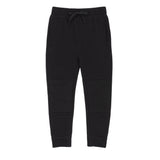 Black Jogger Pants With Quilted Knee