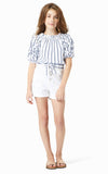 White High Waist Short