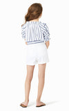 White High Waist Short