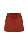 Rust Pleated Skirt