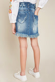 Paper Bag Denim Skirt