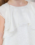 Linen Dress w/Sequins Natural