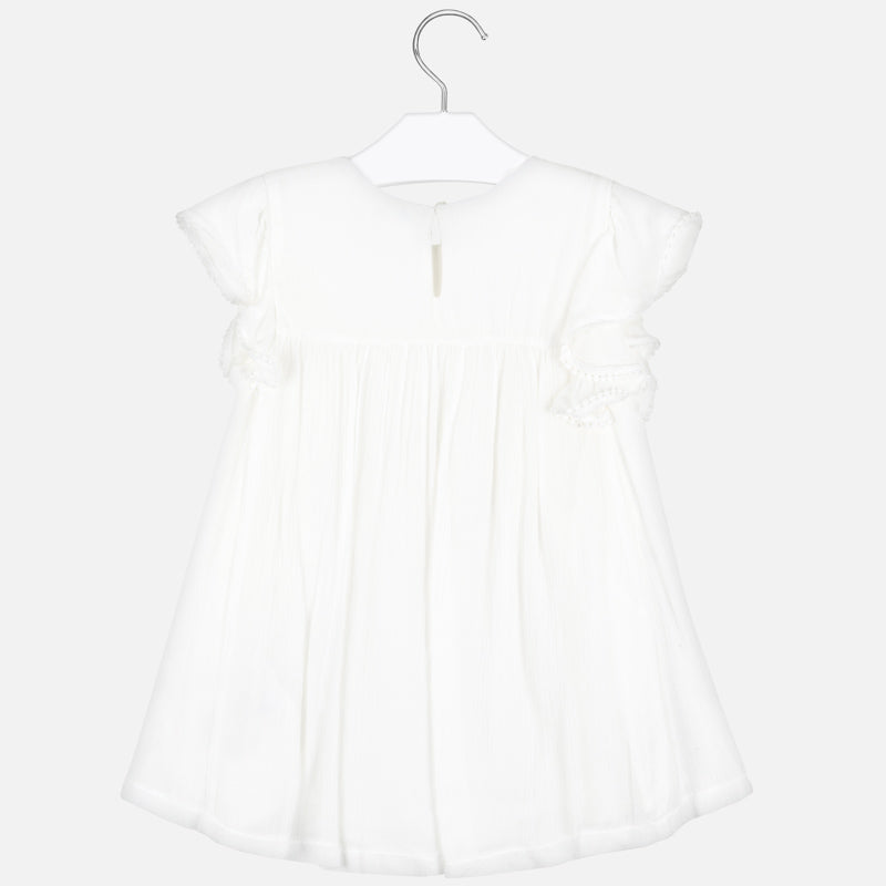 White Blouse With Ruffle Sleve