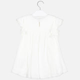 White Blouse With Ruffle Sleve