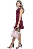 Burgundy Crochet Lace Dress