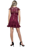Burgundy Crochet Lace Dress