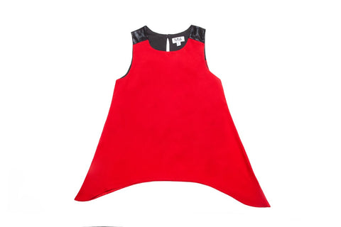 Red Chiffon Top