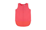 Coral/Hot Pink Mixed Chiffon Top