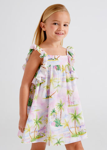Mauve Palm Tree Dress