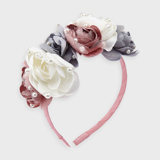 Blush Flowers and pearls headband