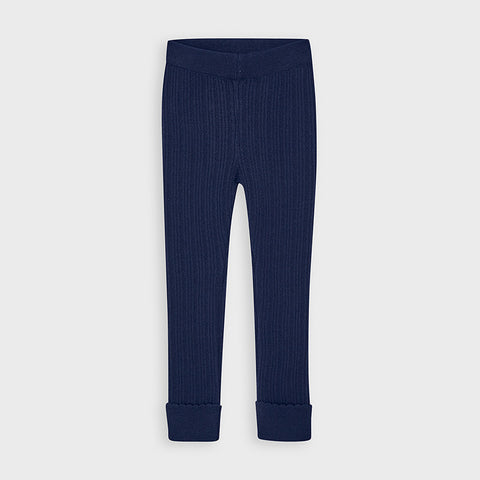 Navy Knitted leggings