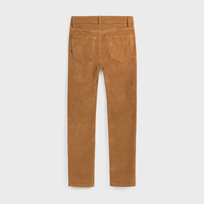 Wood Long basic corduroy pants slim fit