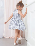 Swiss Dot Dress Navy